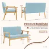 Iropro 2 Sitzer Sofa, Kleine Sofa mit Holzrahmen, Produktbild-Vorschau 7