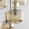 Hängeleuchte Metall Rauchglas E14 B: 37 cm H: max. 143 cm Produktbild-Vorschau 2