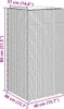 vidaXL květináč Grey 40x40x80 cm Poly ratan Náhled obrázku produktu 8