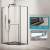 doporro Fünfeckdusche Duschkabine 100x100cm Duschabtrennung Produktbild-Vorschau 2
