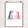 Mr. & Mrs. Panda Bild Axolotl Liebe DIN A5 - Weiß - Produktbild-Vorschau 2