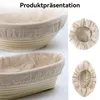 4er Set Leineneinsätze für Brot-Gärkörbchen – 2 runde (30×9 Produktbild-Vorschau 5