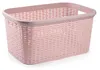 Plasticforte Waschekorb - 35 l - rosa - Rattan - 53 x 36 x Produktbild-Vorschau 1