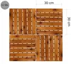11er Holzfliese Akazienholz - 30x30cm Stecksystem Produktbild-Vorschau 3