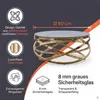 SalesFever Couchtisch Ø 80 cm | Tischplatte Sicherheitsglas Produktbild-Vorschau 2