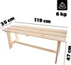 Panchina da parco in legno KADAX senza schienale 119 cm, Anteprima dell’immagine prodotto 3