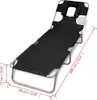 vidaXL Chaise longue pliante avec coussin Acier revêtu par Voir les images du produit 6