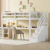 okwish podkrovní postel 90 x 200 dětská postel se schody, Náhled obrázku produktu 1