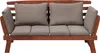 BELIANI Sofa ogrodowa drewniana brązowa 2-osobowa Podgląd zdjęcia produktu 1