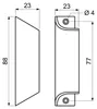 Balkontürgriff 6010 (Oberfläche: F9 Aluminium Stahl) Produktbild-Vorschau 7