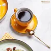 Wilmax Espressotasse mit Untertasse 75 ml 6er-Set Gelb aus Produktbild-Vorschau 7
