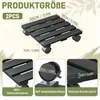 YARDIN 2 Stück WPC Pflanzenroller 30x30 cm Quadratisch Produktbild-Vorschau 2