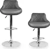 Two gray bar stools on a white background. Produktbild-Vorschau