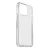 A clear, side-view of a transparent phone case. Voir les images du produit