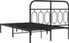 vidaXL Bettgestell mit Kopfteil Metall Schwarz 120x200 cm Produktbild-Vorschau 6