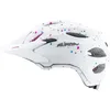 A white bicycle helmet with colorful polka dots. Anteprima dell’immagine prodotto