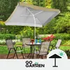 Duży parasol ogrodowy plażowy kwadrat łamany 160 x 160 cm Podgląd zdjęcia produktu 8