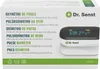 The image shows the packaging of a pulse oximeter, with the product itself visible on the right side. Produktbild-Vorschau