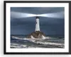 Gerahmtes Poster - Schwarzer Rahmen - Leuchtturm Meer - Produktbild-Vorschau 1