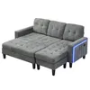 Merax L-Form Schlafsofa mit LED-Beleuchtung, modulares Produktbild-Vorschau 15
