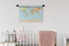 MuchoWow® Wandteppich Wandbehang Welt - Karte - Orange - Produktbild-Vorschau 2