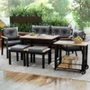 Merax Gartenlounge-Set aus Akazienholz und verzinktem Produktbild-Vorschau 2