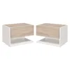 HOMCOM Tables de chevet suspendues Lot de 2 - Tables de Voir les images du produit 1