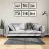 vidaXL Teppich OVIEDO Kurzflor Anthrazit 120x120 cm Produktbild-Vorschau 2
