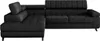 A black sectional sofa shown from a diagonal front view against a white background. Náhled obrázku produktu