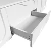 A white dresser with an open drawer, showing the interior and drawer slides. Podgląd zdjęcia produktu