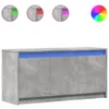 vidaXL Armoire TV avec éclairage LED gris béton 100x34x50 Voir les images du produit 1