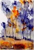 Leinwandbild abstrakte bäume 70x100 cm Feeby lila wandbild Produktbild-Vorschau 3