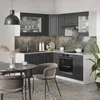 Eckküche Vicco Fame-Line Anthrazit-Gold/Weiß 190 x 60 cm , Produktbild-Vorschau 7