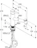 Technical drawing with dimensions of a faucet. Produktbild-Vorschau
