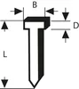 Tackernagel Typ 47, 1,8 x 1,27 x 30 mm, 1000er-Pack Produktbild-Vorschau 1
