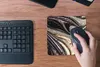 MuchoWow® Mauspad Mousepad Marmoroptik - Schwarz - Gold - Produktbild-Vorschau 4