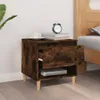vidaXL Nočný stolík Smoked Oak 50x46x50 cm odvodený výrobok Náhľad obrázku produktu 1