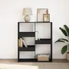 vidaXL Bücherregal/Raumteiler Schwarz 100x33x115 cm Produktbild-Vorschau 2