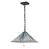 Pendelleuchte Metall Glas H: max. 182,8 cm in Bronze Antik Produktbild-Vorschau 1