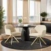 tectake® Samt-Drehstuhl Lona gepolstert 56 x 59 x 81 cm Produktbild-Vorschau 9