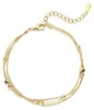 MATERIA Damen Gold Armkette Herzen und Kugeln 925 Silber Produktbild-Vorschau 1