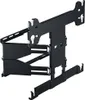 A black metal TV wall mount bracket is shown against a white background. Podgląd zdjęcia produktu