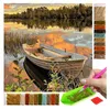 ARTULIO - Diamond Painting Set - Holzboot am See bei Produktbild-Vorschau 1