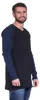 Herren Oversize-Schnitt Langarm Shirt Baumwolle zweifarbig Produktbild-Vorschau 3