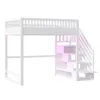 Merax Etagenbett Hochbett 140x200cm mit LED und Produktbild-Vorschau 7