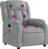 vidaXL Massagesessel Hellgrau Stoff Produktbild-Vorschau 1
