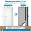 Sekey 110×210 cm Fliegengitter Magnet Tür Balkontür Produktbild-Vorschau 7