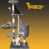 Maison pour chats à plusieurs étages 118 cm Fixation murale Voir les images du produit 12