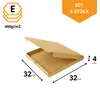 KAPAK 5er Pizzakarton Braun 32x32x4 cm quadratisch für Produktbild-Vorschau 2