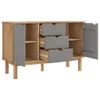 vidaXL Kredens OTTA brązowo-szary 113,5x43x73 cm lite Podgląd zdjęcia produktu 4